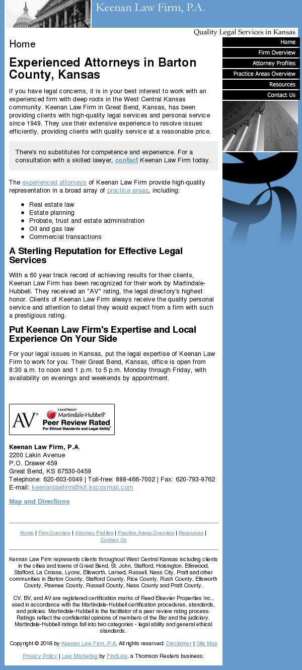 Keenan Law Firm, P.A. - Great Bend KS Lawyers