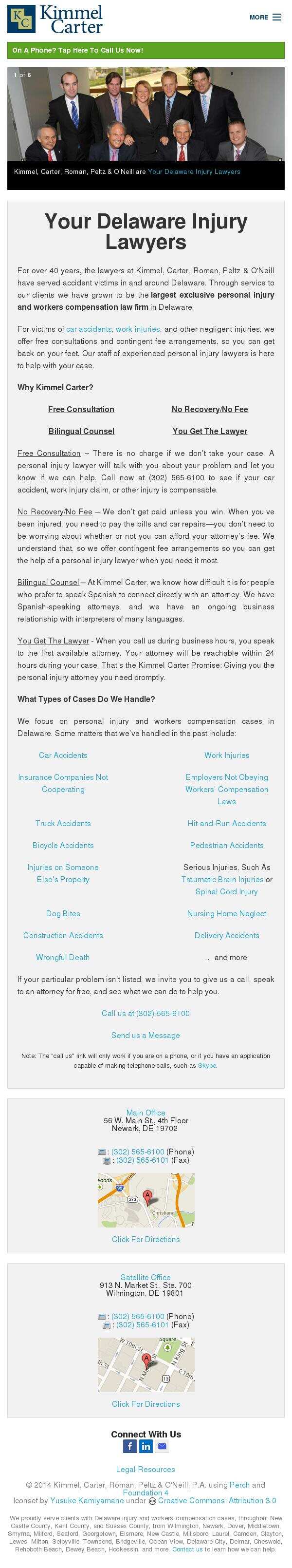 Kimmel, Carter, Roman, Peltz & O'Neill, P.A. - Wilmington DE Lawyers