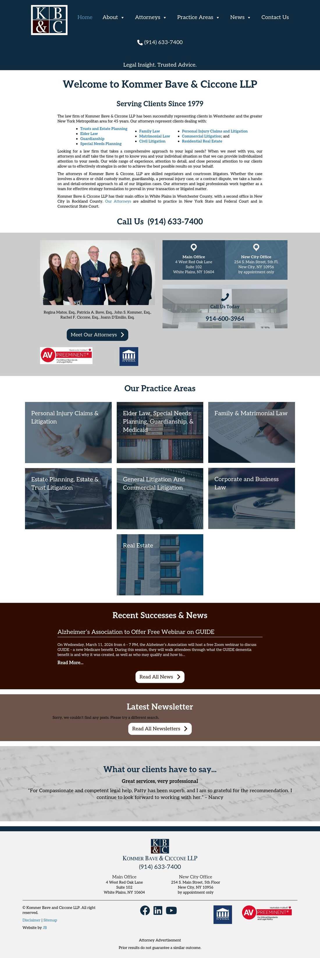 Kommer Bave & Ollman LLP - New Rochelle NY Lawyers
