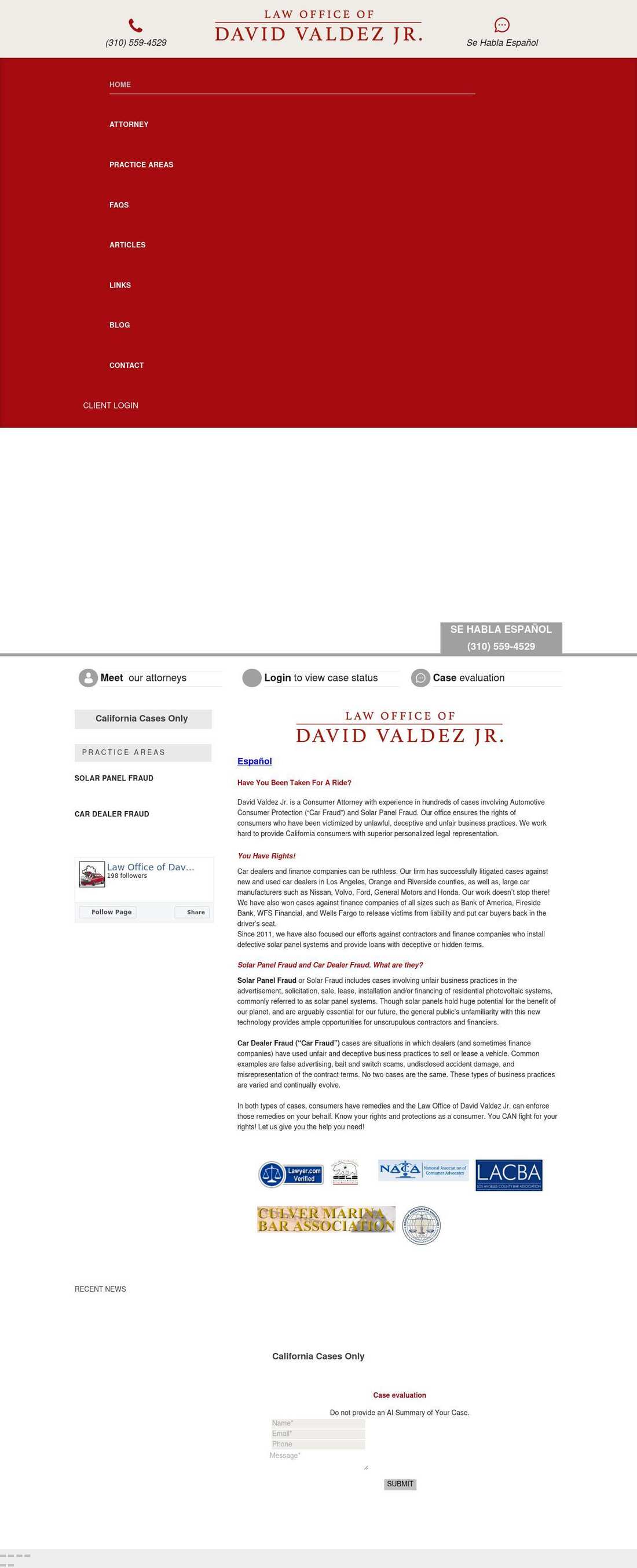 Law Office of David Valdez Jr. - Culver City CA Lawyers