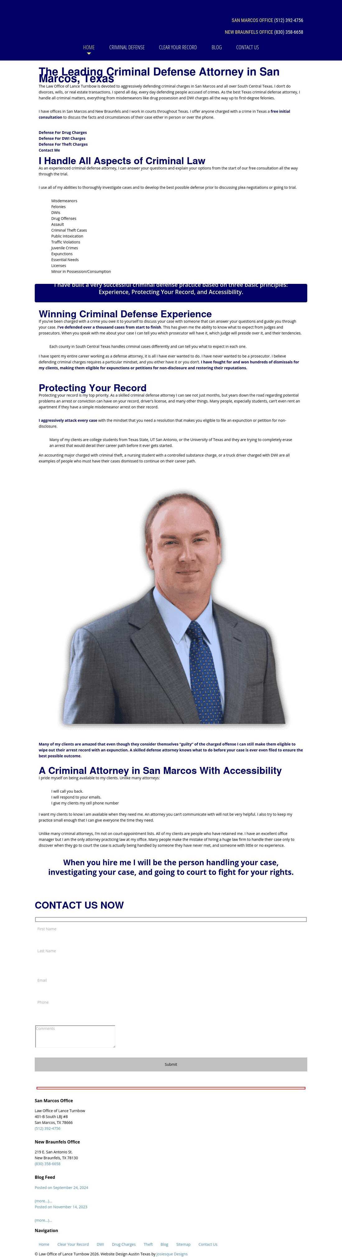 Law Office of Lance Turnbow - San Marcos TX Lawyers