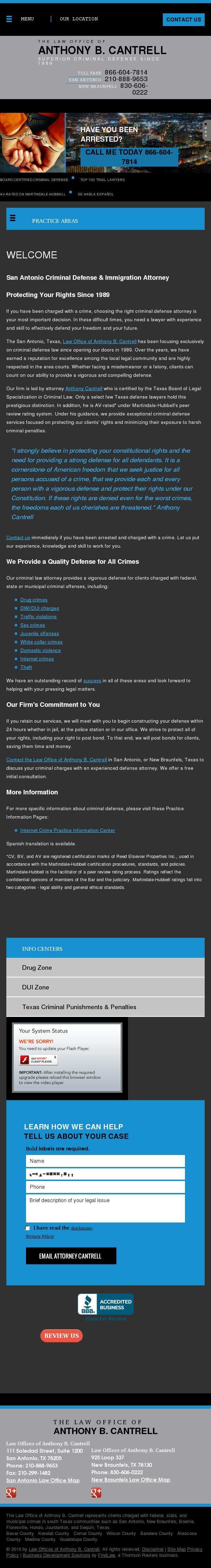 Law Offices of Anthony B. Cantrell - New Braunfels TX Lawyers