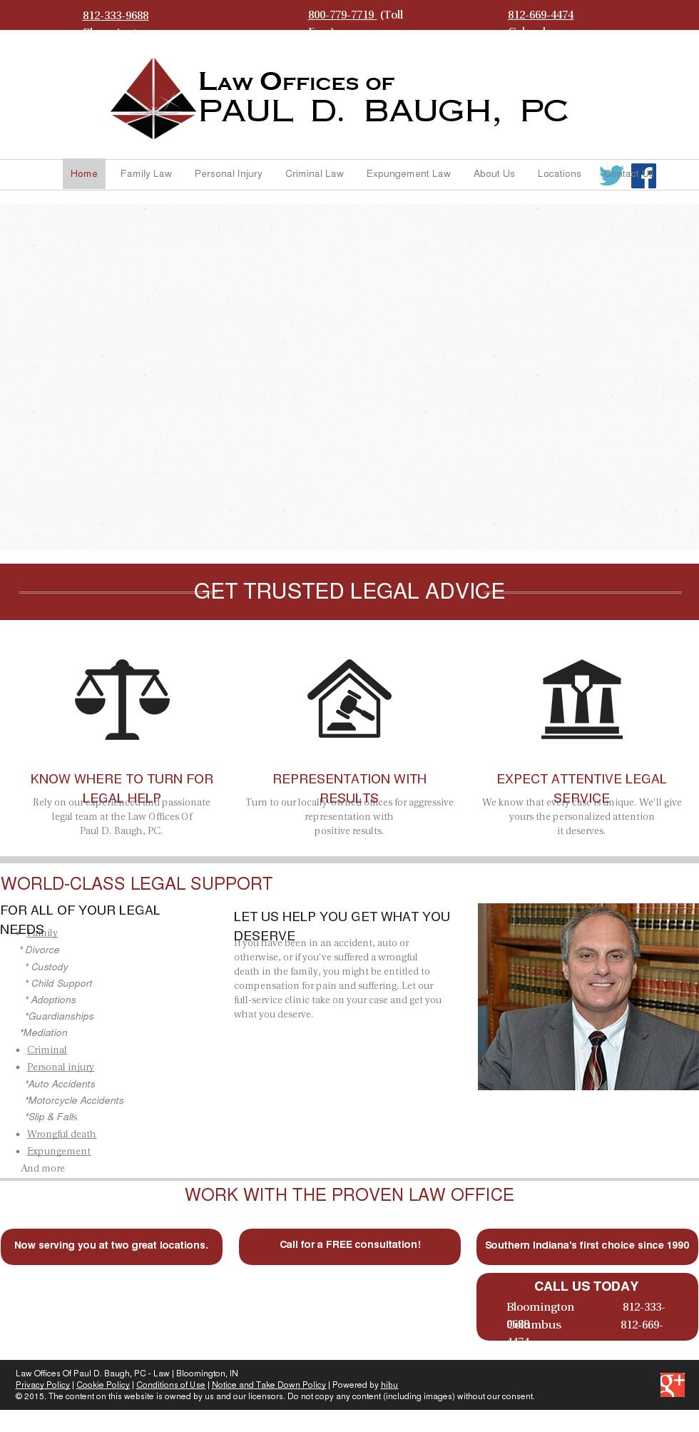 Law Offices Of Paul D. Baugh, PC - Bloomington IN Lawyers