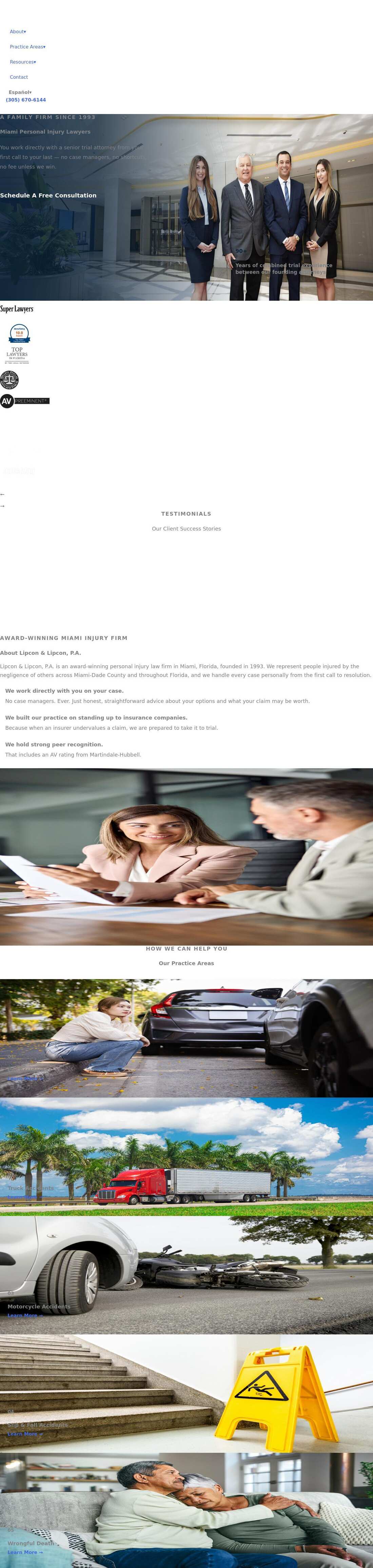 Lipcon & Lipcon, P.A. - Miami FL Lawyers