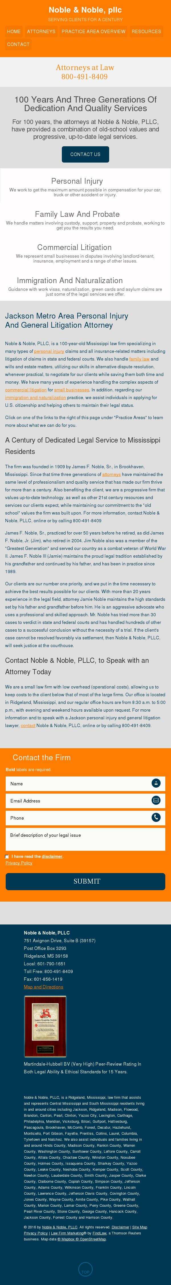 Noble & Noble, PLLC - Ridgeland MS Lawyers