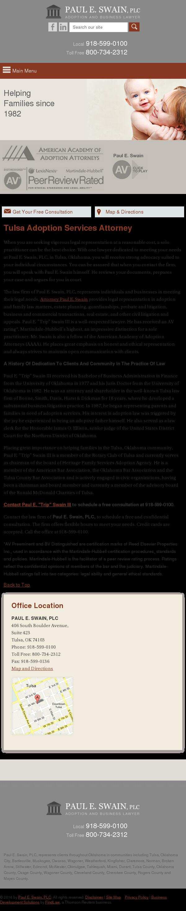 Paul E. Swain, PLC - Tulsa OK Lawyers