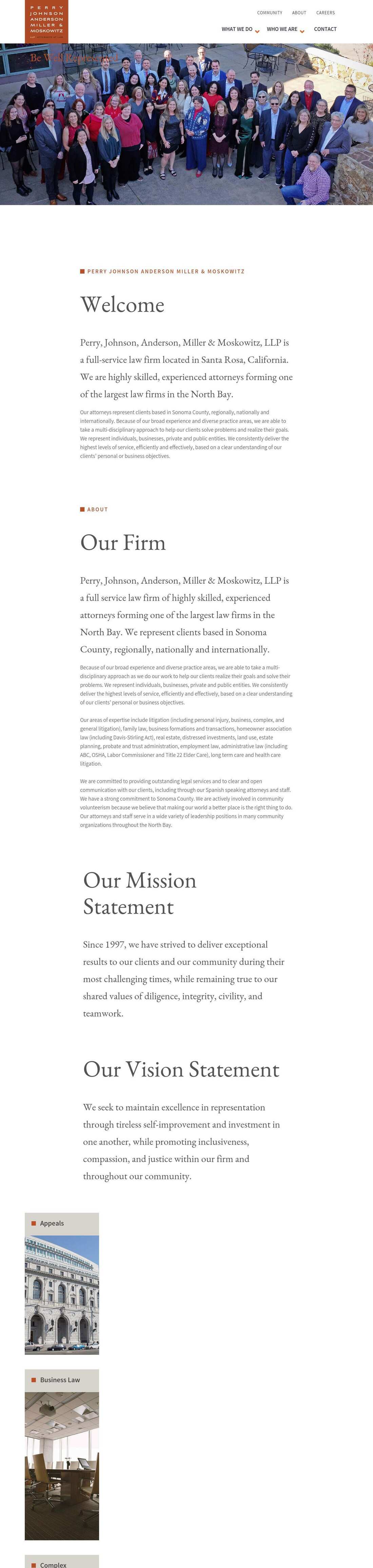 Perry, Johnson, Anderson, Miller & Moskowitz LLP - Santa Rosa CA Lawyers