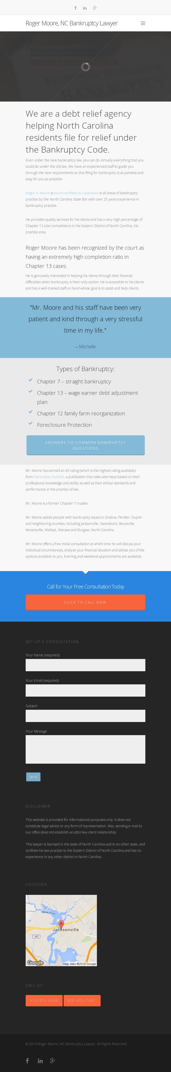 Roger A. Moore, Attorney at Law - Jacksonville NC Lawyers