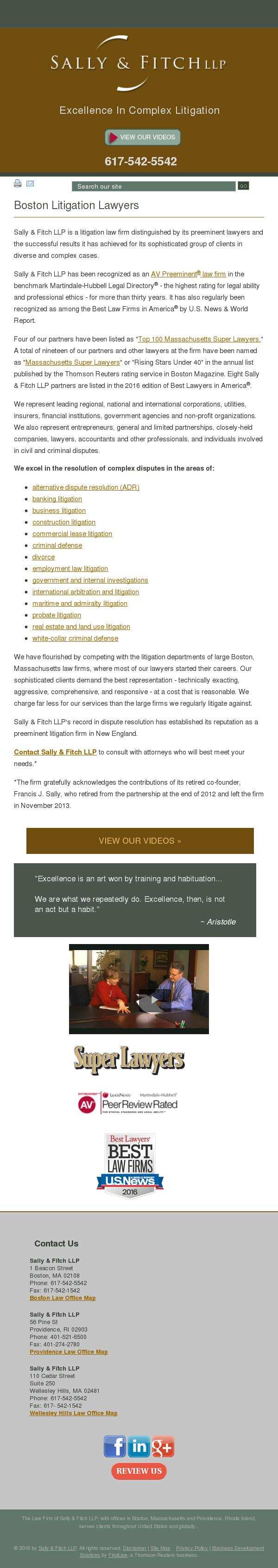 Sally & Fitch LLP - Boston MA Lawyers
