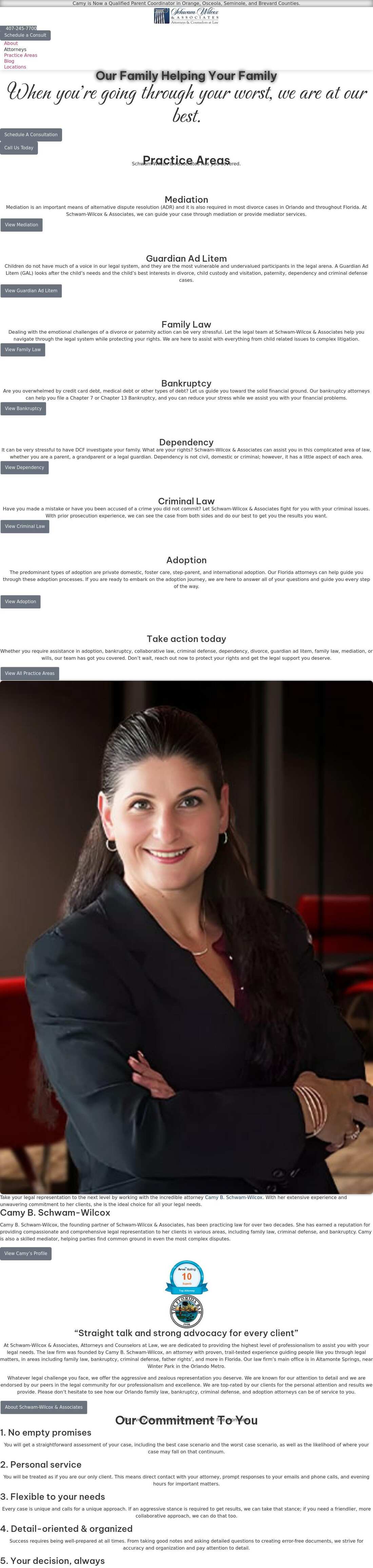 Schwam-Wilcox & Associates, Attorneys and Counselors at Law - Clermont FL Lawyers