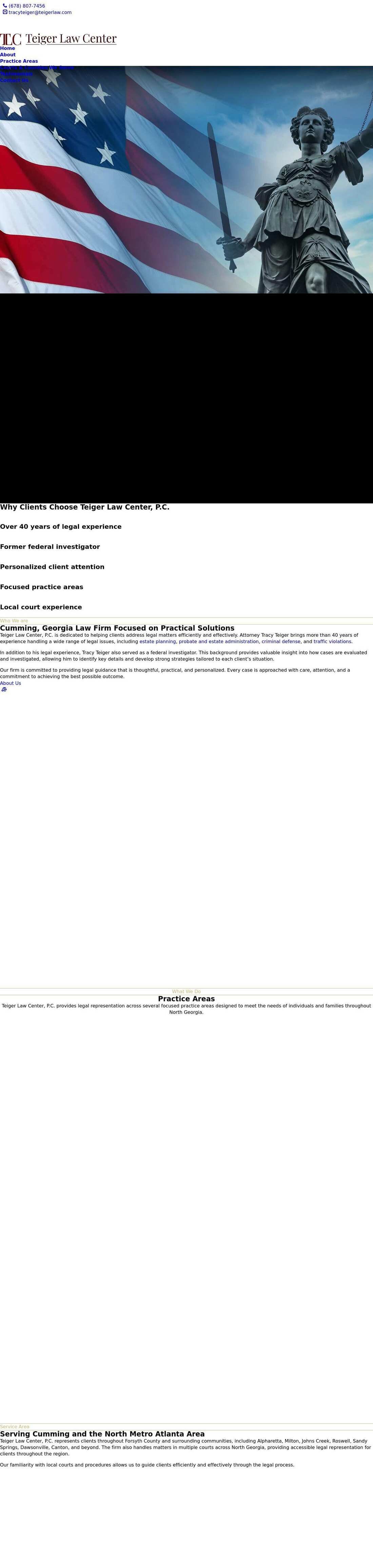 Teiger Law Center, P.C. - Cumming GA Lawyers
