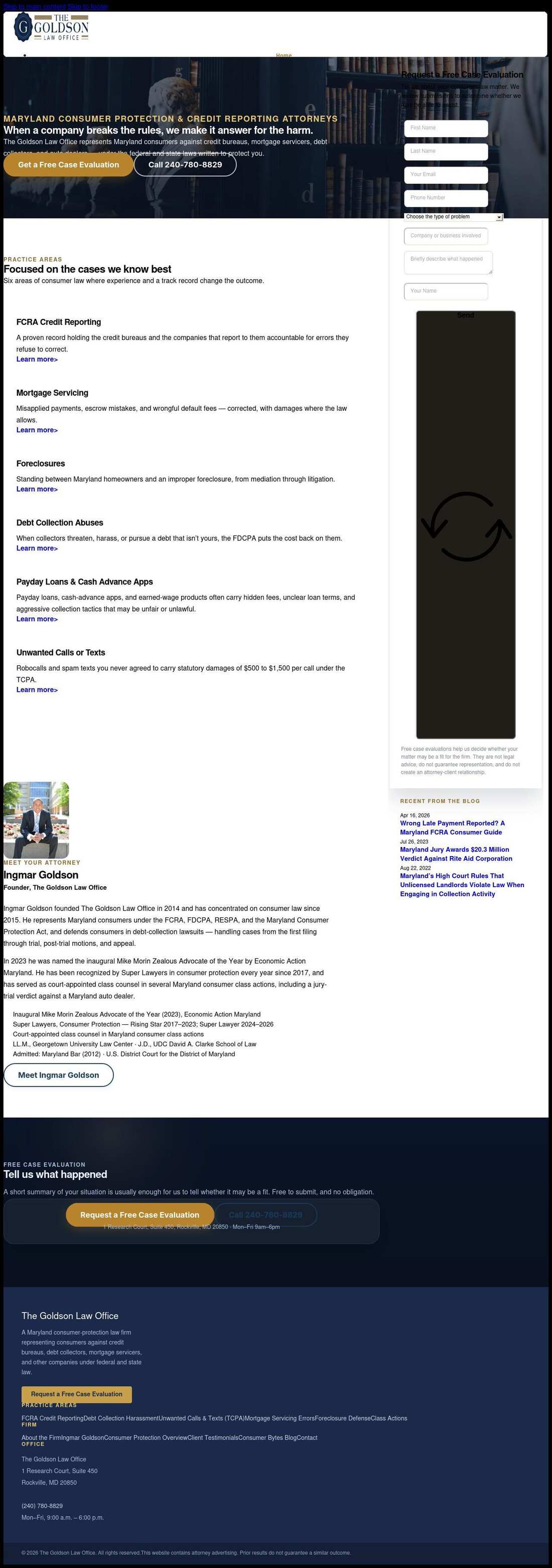 The Goldson Law Office, LLC - Silver Spring MD Lawyers