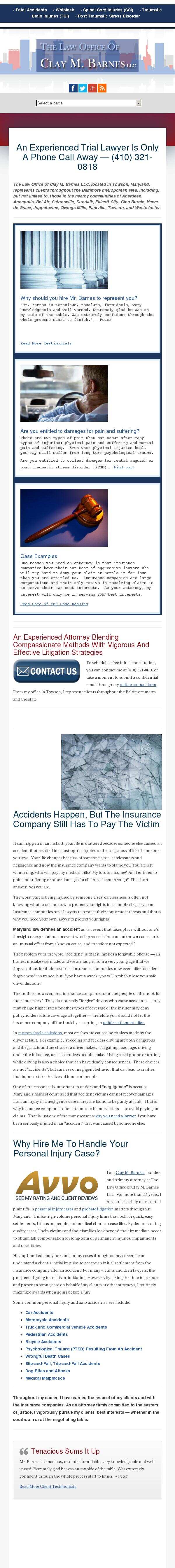 The Law Offices of Clay M. Barnes LLC - Towson MD Lawyers