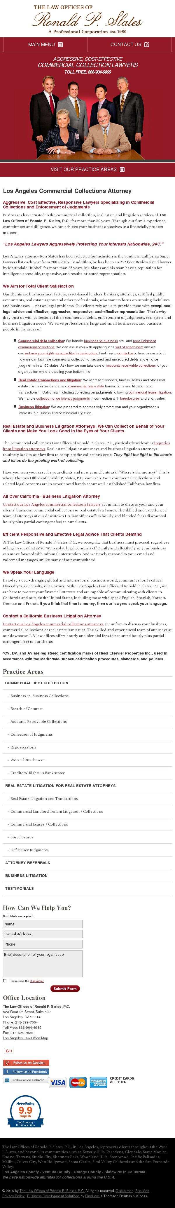 The Law Offices of Ronald P. Slates, P.C. - Los Angeles CA Lawyers