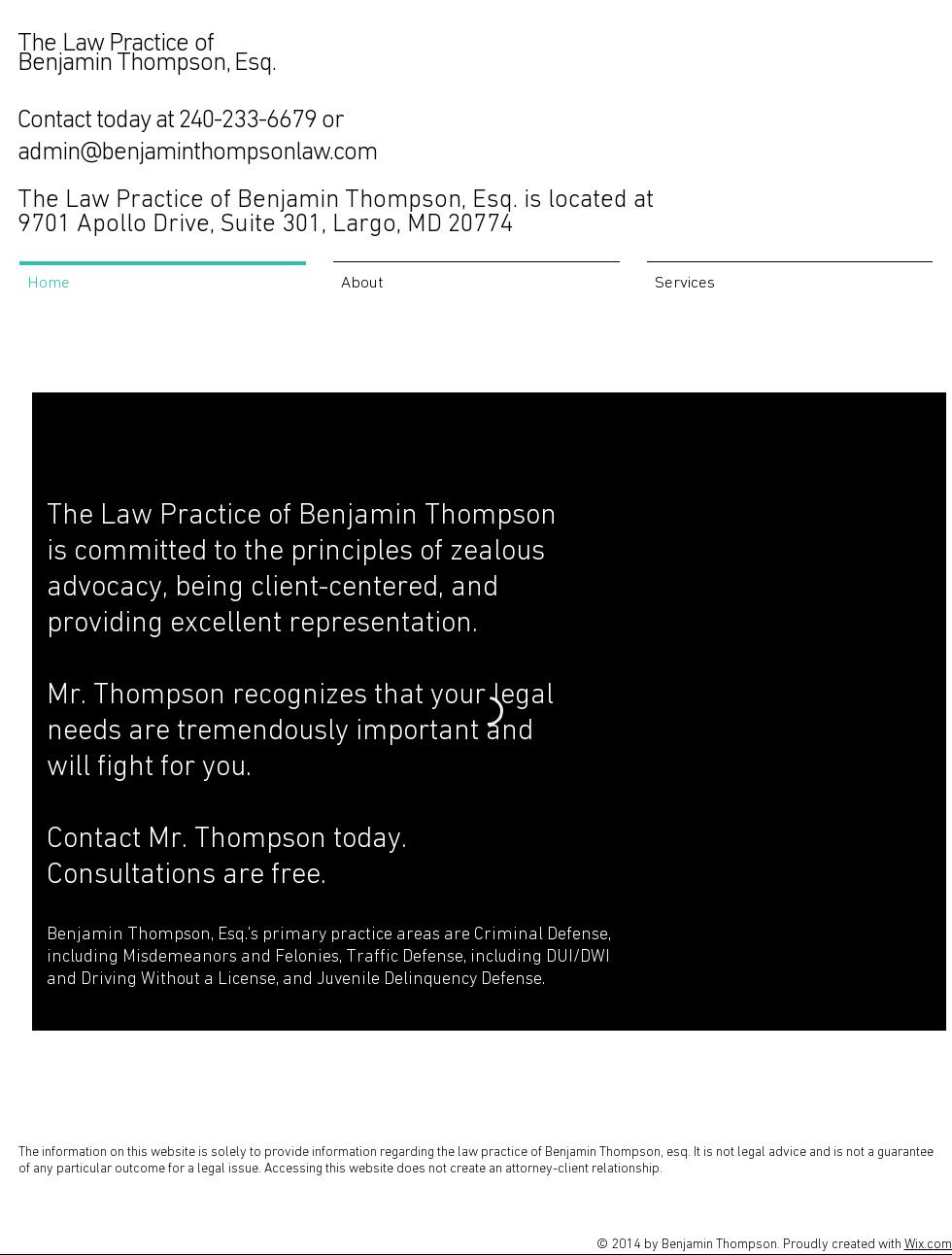 The Law Practice of Benjamin Thompson, Esq. - Largo MD Lawyers