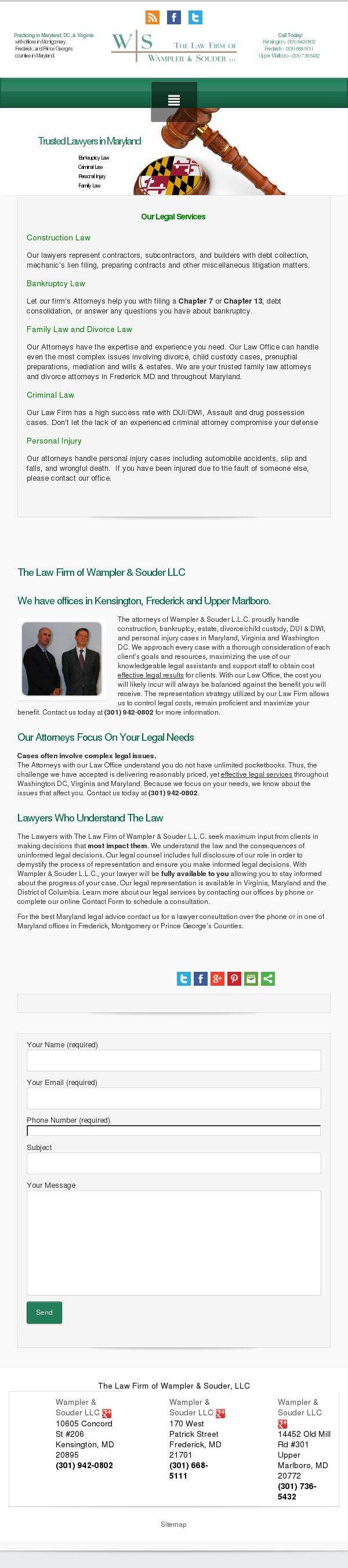 Wampler & Souder LLC - Frederick MD Lawyers