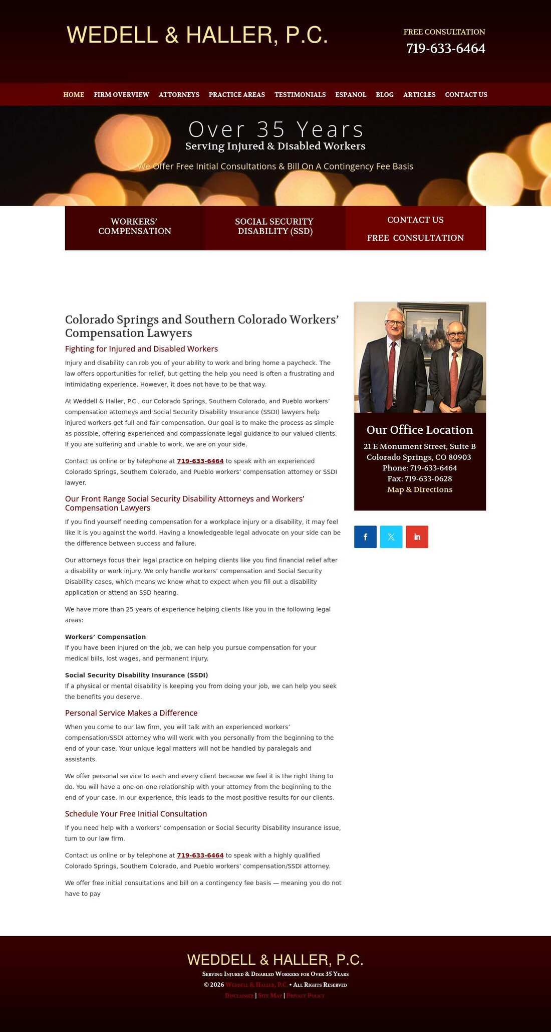 Weddell & Haller, PC - Colorado Springs CO Lawyers