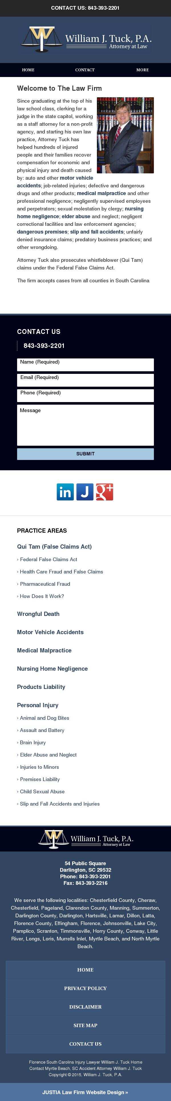 William J. Tuck, P.A. - Darlington SC Lawyers