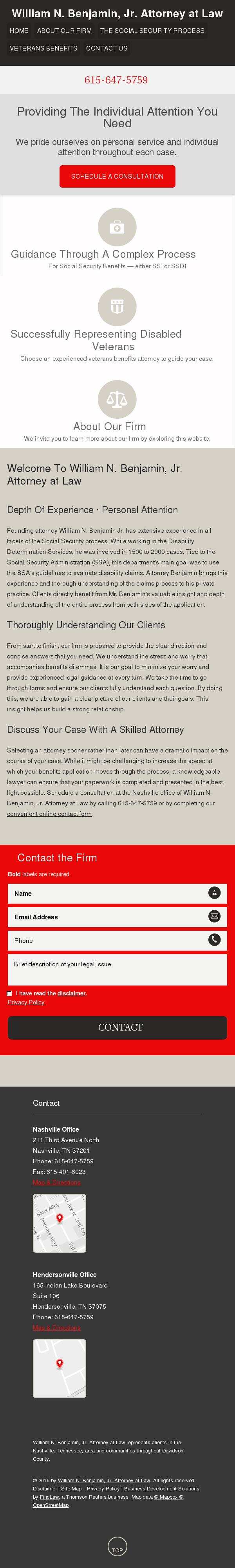 William N. Benjamin, Jr. Attorney at Law - Nashville TN Lawyers