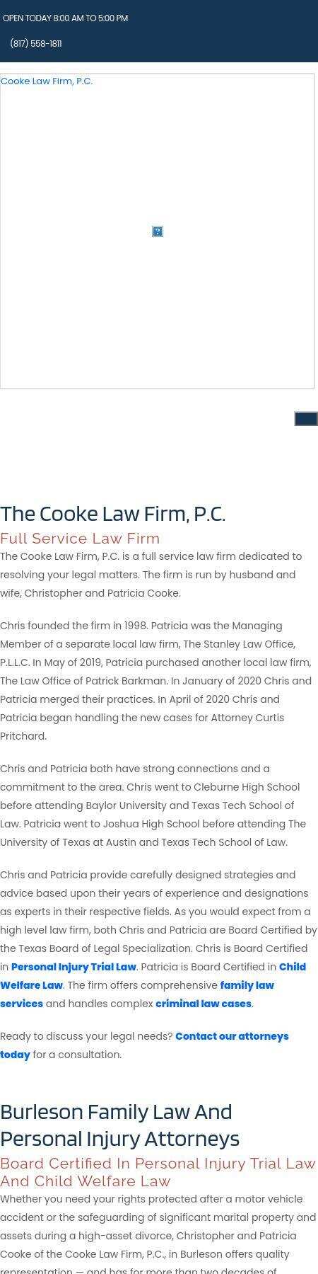 Cooke Law Firm, P.C. - Cleburne TX Lawyers