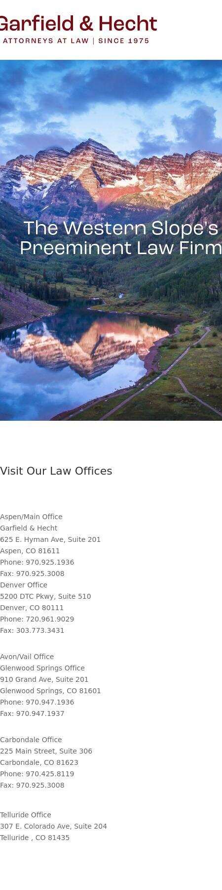 Garfield & Hecht, P.C. - Aspen CO Lawyers