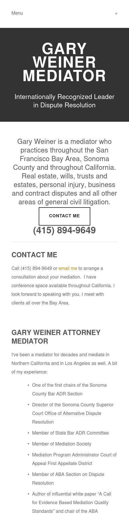 Gary Weiner Lawyer & Mediator - Sebastopol CA Lawyers