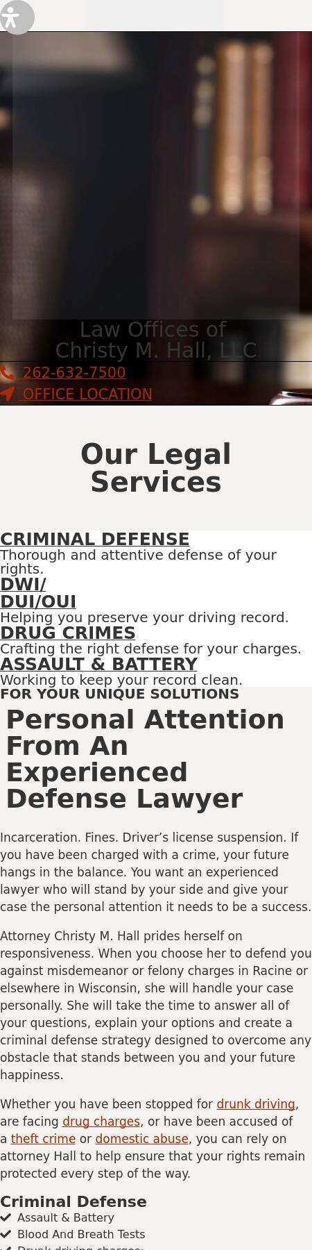 Law Offices of Christy M. Hall, LLC - Racine WI Lawyers
