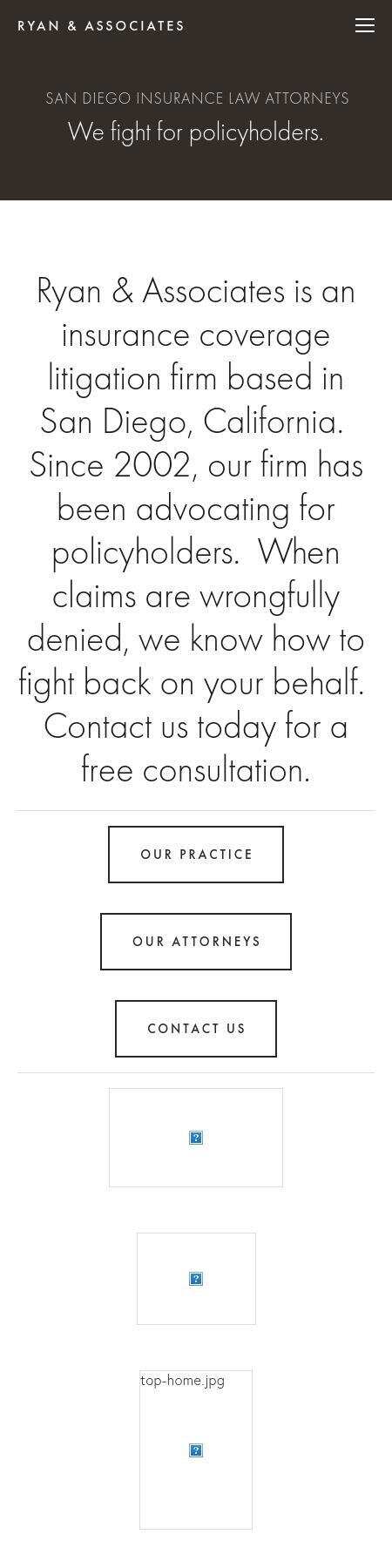 Law Offices of Greg J. Ryan - San Diego CA Lawyers