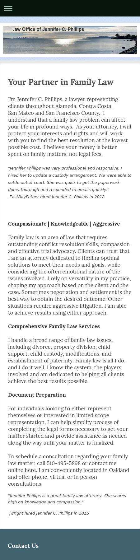 Law Offices of Jennifer C. Phillips - Oakland CA Lawyers