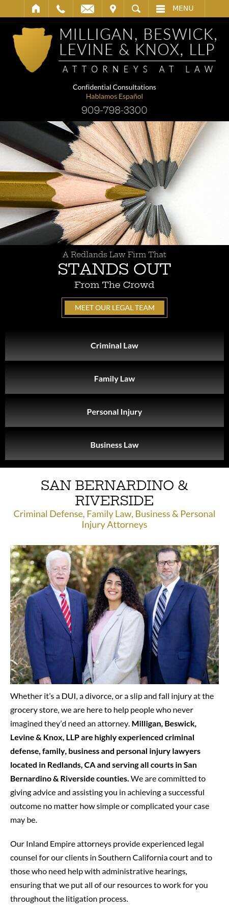 Milligan, Beswick, Levine, Knox, LLP. - San Bernardino CA Lawyers