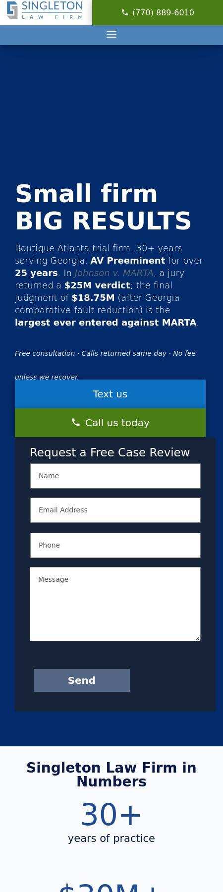 Singleton Law Firm, LLC - Alpharetta GA Lawyers