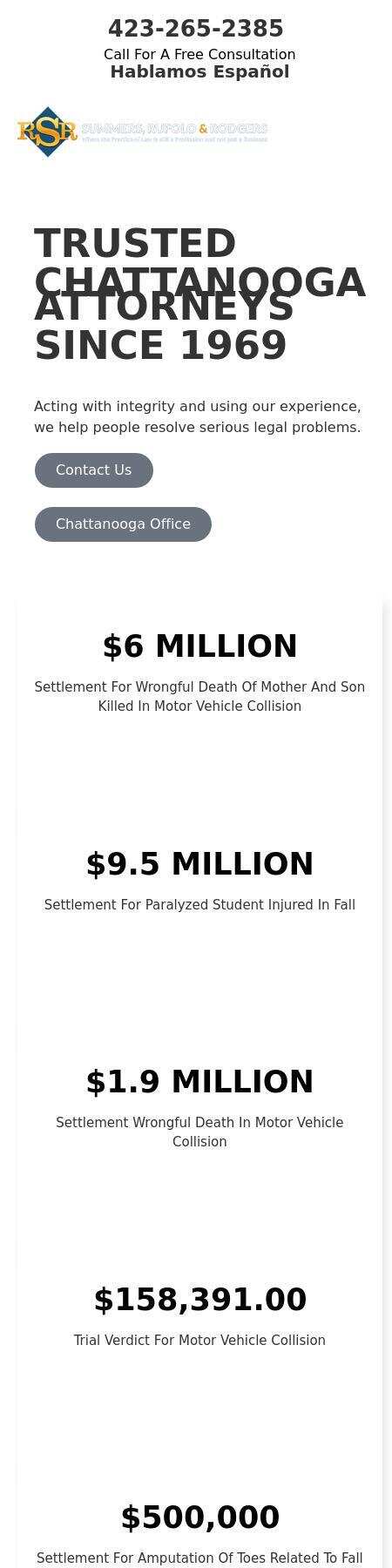 Summers, Rufolo & Rodgers - Chattanooga TN Lawyers
