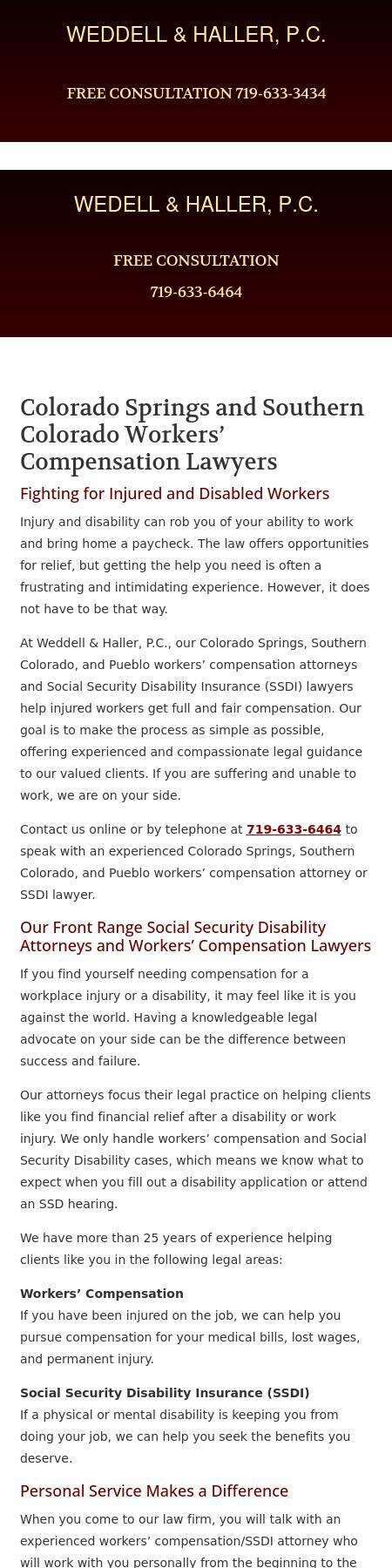 Weddell & Haller, PC - Colorado Springs CO Lawyers