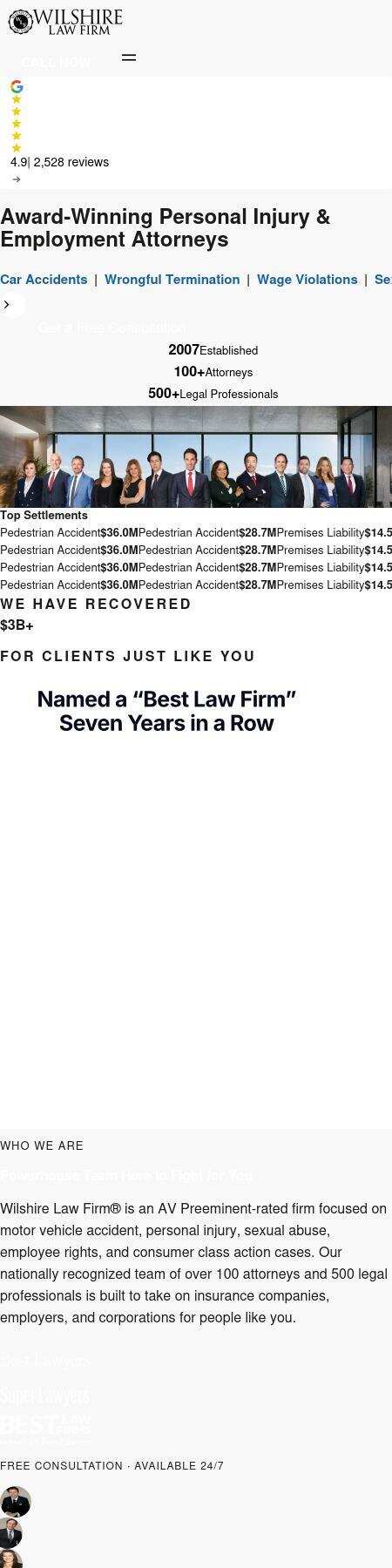 Wilshire Law Firm - Bakersfield CA Lawyers
