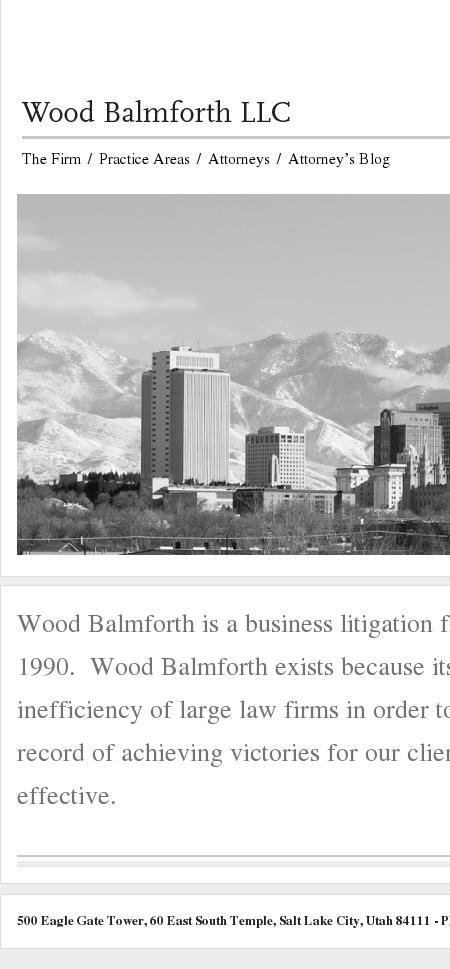 Wood Balmforth LLC - Salt Lake City UT Lawyers