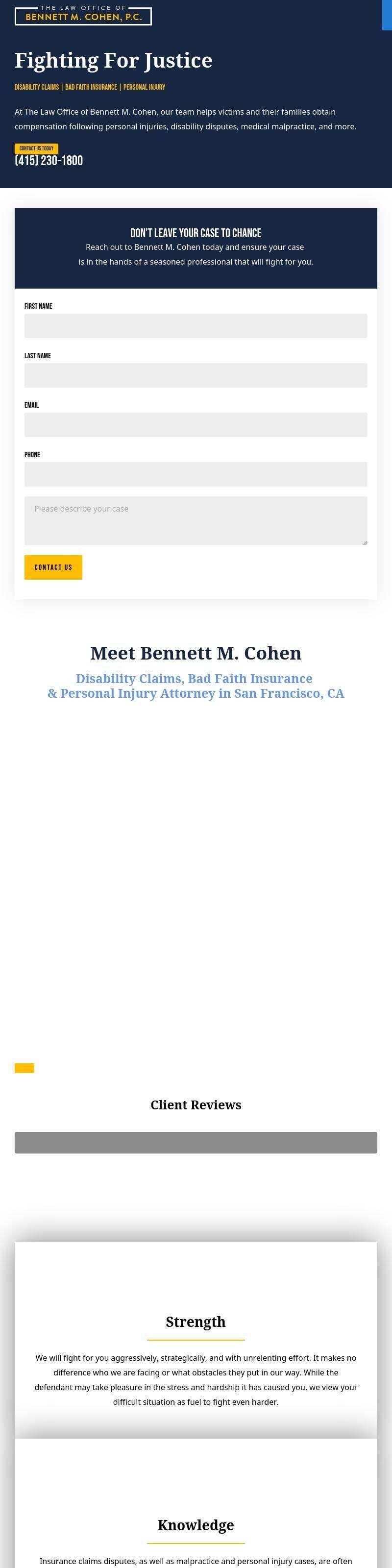 Bennett M. Cohen, Attorney at Law - San Francisco CA Lawyers