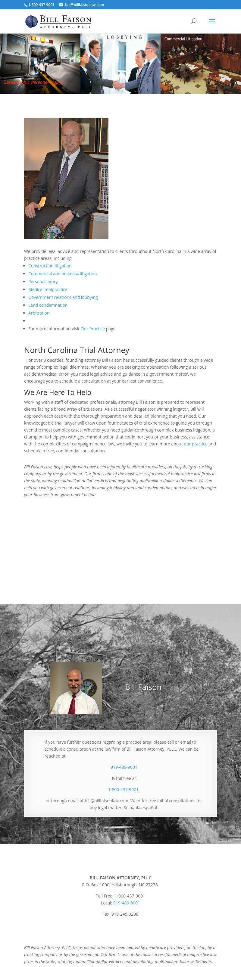 Bill Faison Attorney, PLLC - Durham NC Lawyers