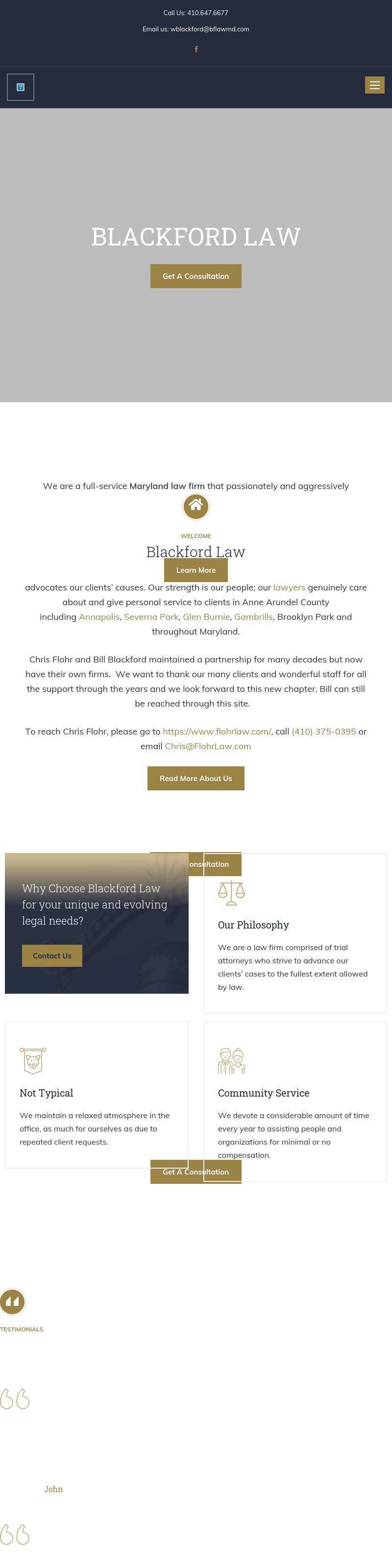 Blackford & Flohr, LLC - Severna Park MD Lawyers