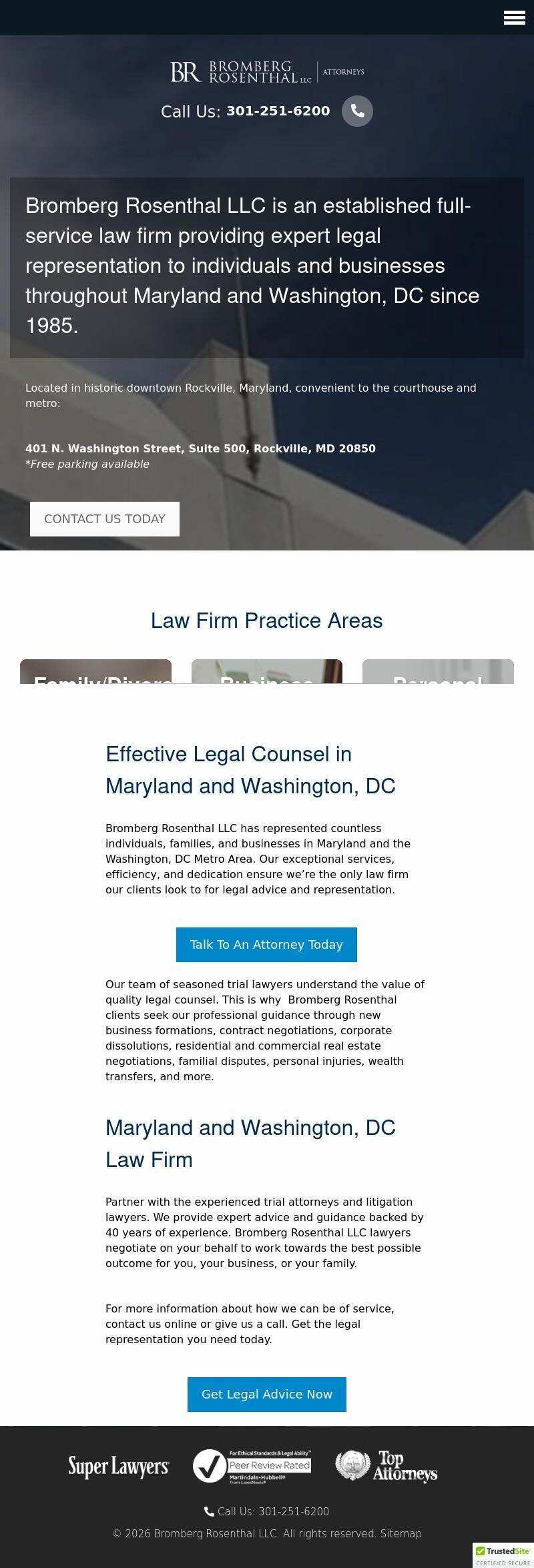 Bromberg Rosenthal LLC - Rockville MD Lawyers