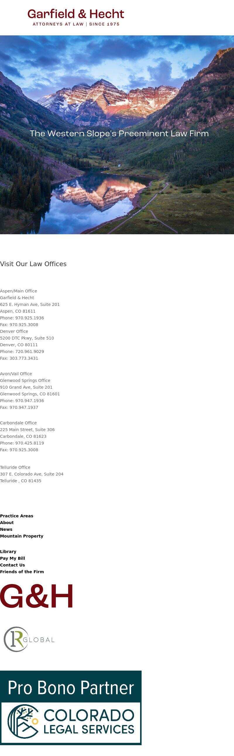 Garfield & Hecht, P.C. - Aspen CO Lawyers