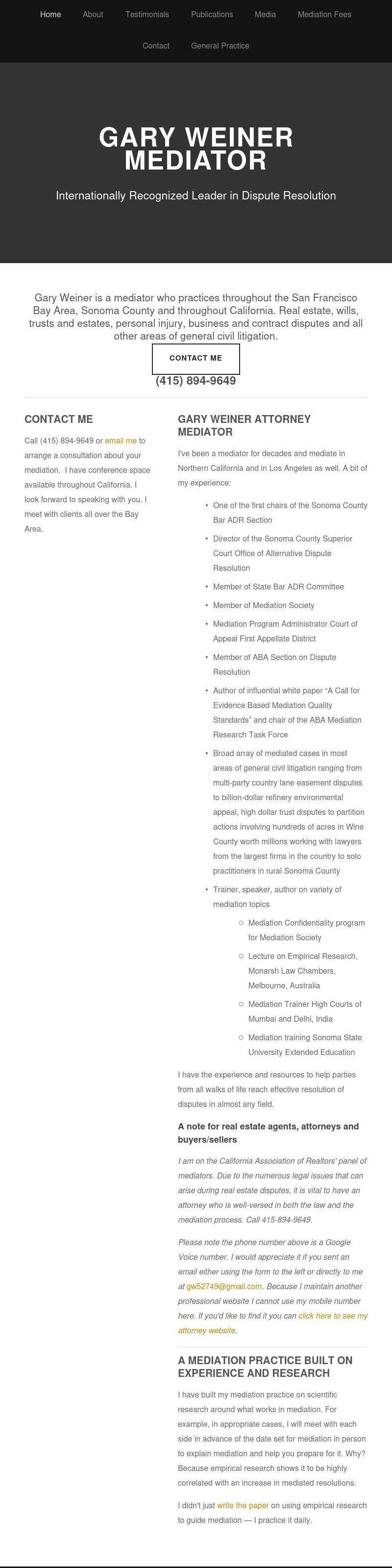 Gary Weiner Lawyer & Mediator - Sebastopol CA Lawyers
