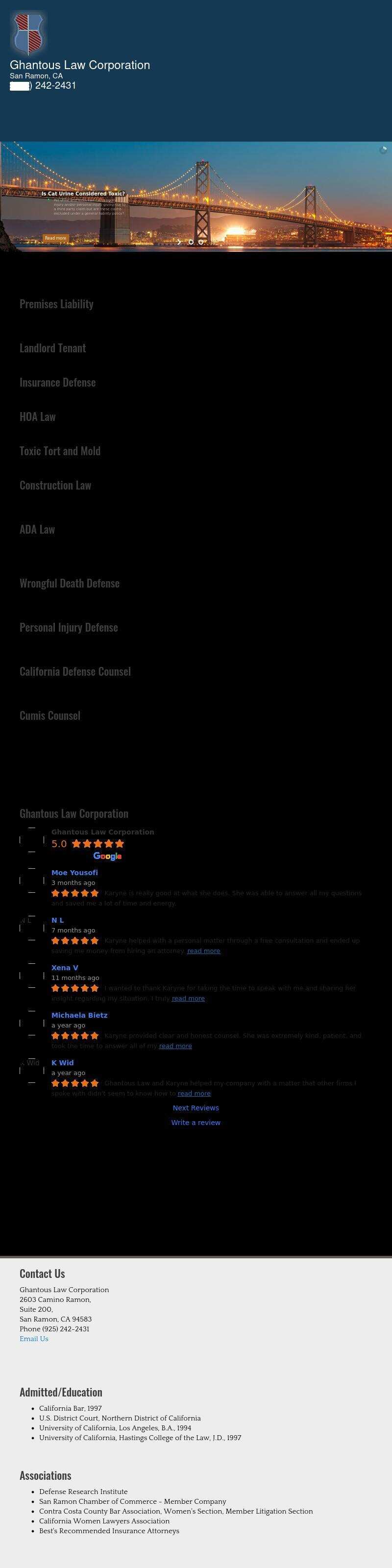 Ghantous Law Corporation - San Ramon CA Lawyers