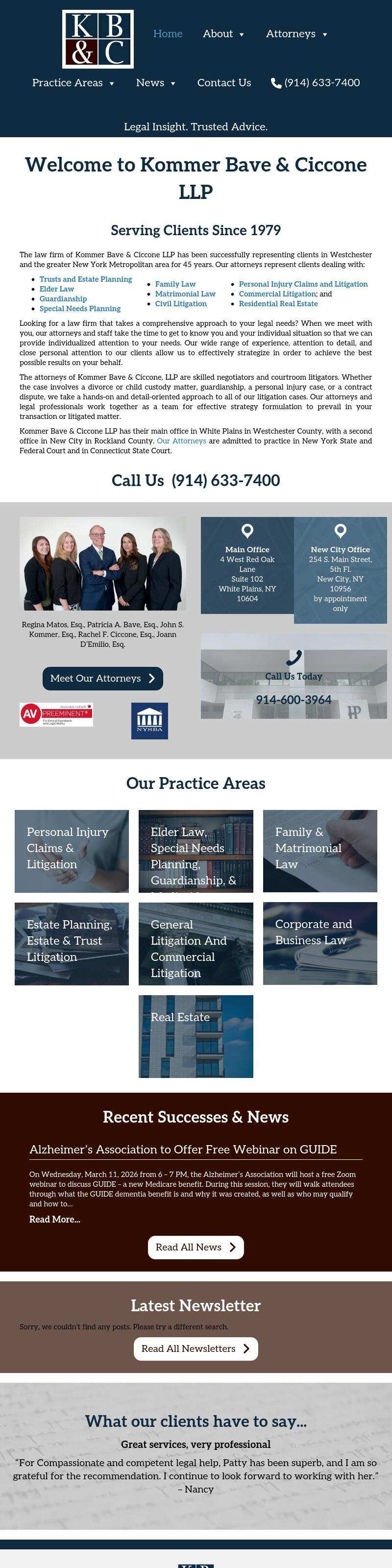 Kommer Bave & Ollman LLP - New Rochelle NY Lawyers