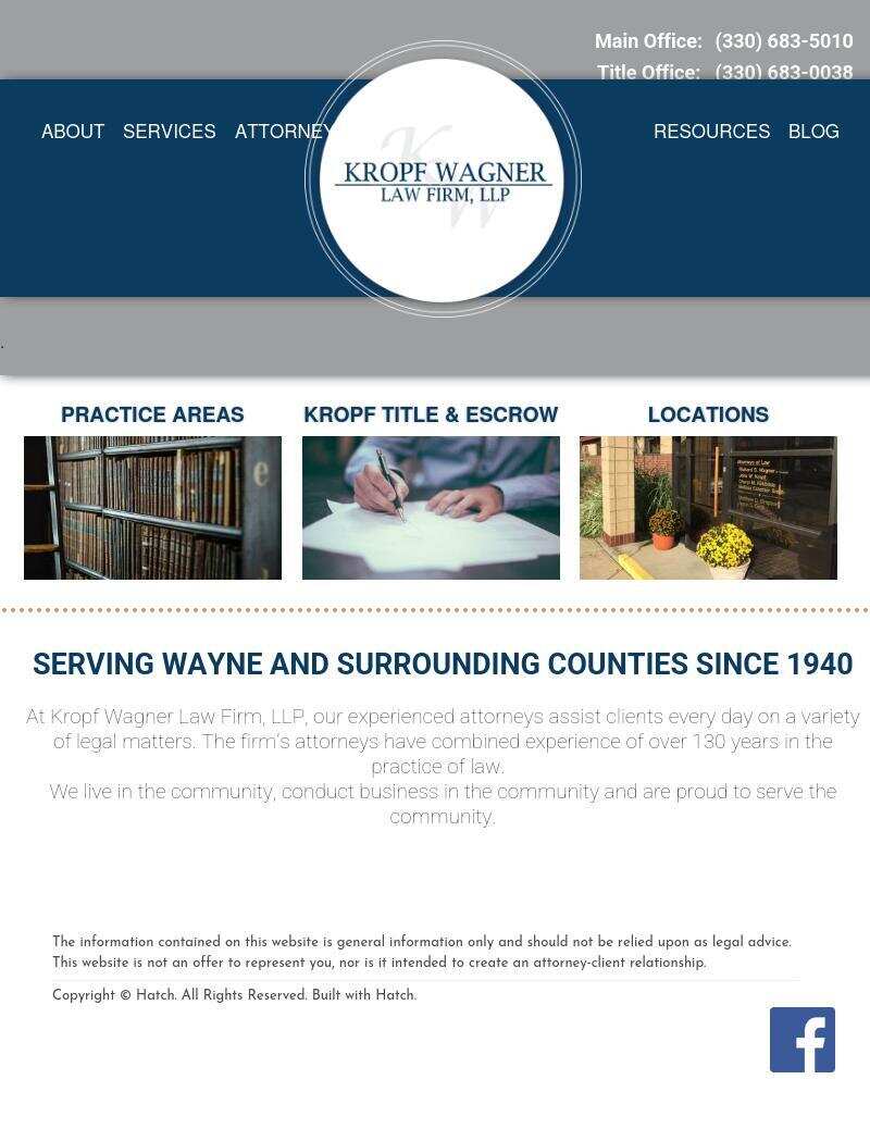 Kropf Wagner Law Firm, LLP - Orrville OH Lawyers