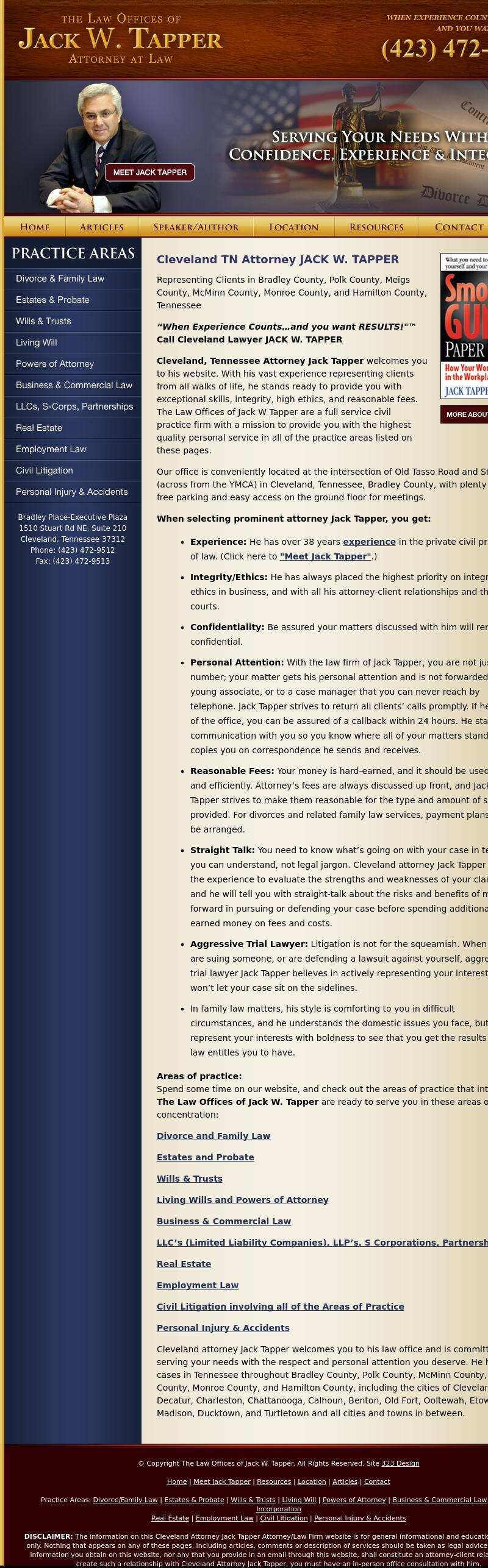Law Offices of Jack W. Tapper - Cleveland TN Lawyers