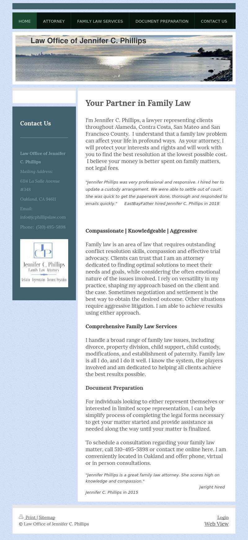 Law Offices of Jennifer C. Phillips - Oakland CA Lawyers