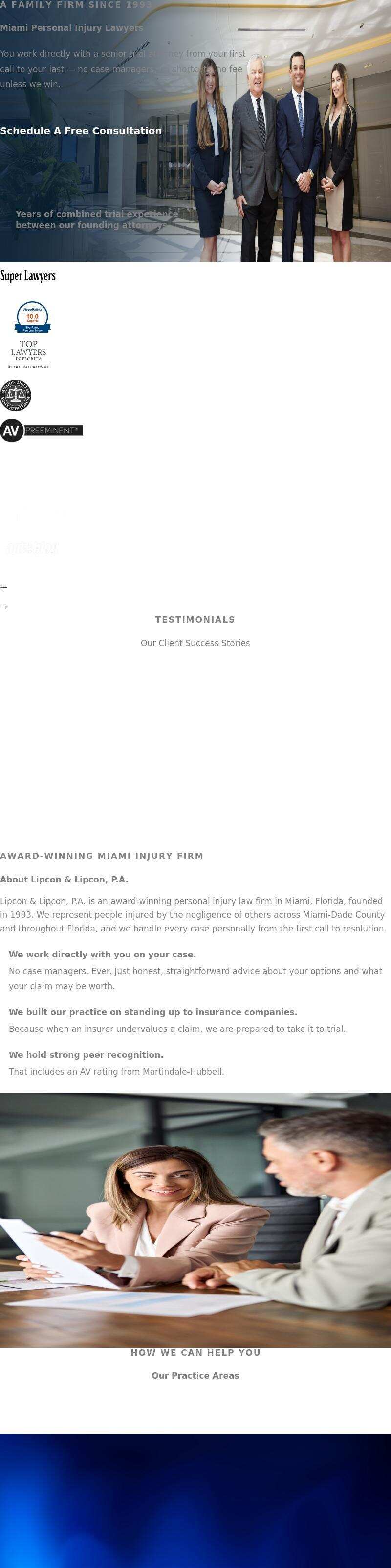 Lipcon & Lipcon, P.A. - Miami FL Lawyers