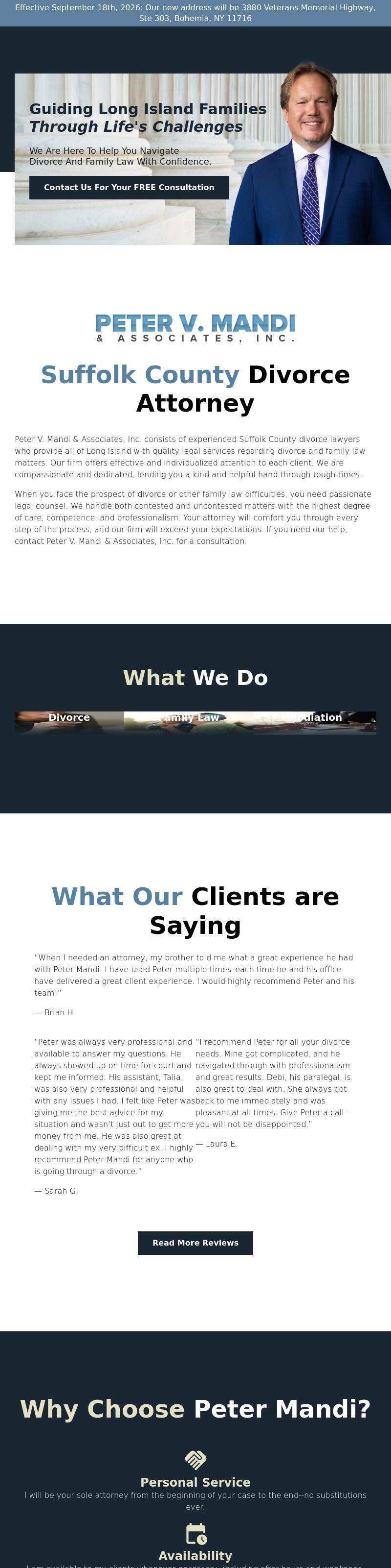 Peter V. Mandi & Associates, Inc. - Bohemia NY Lawyers