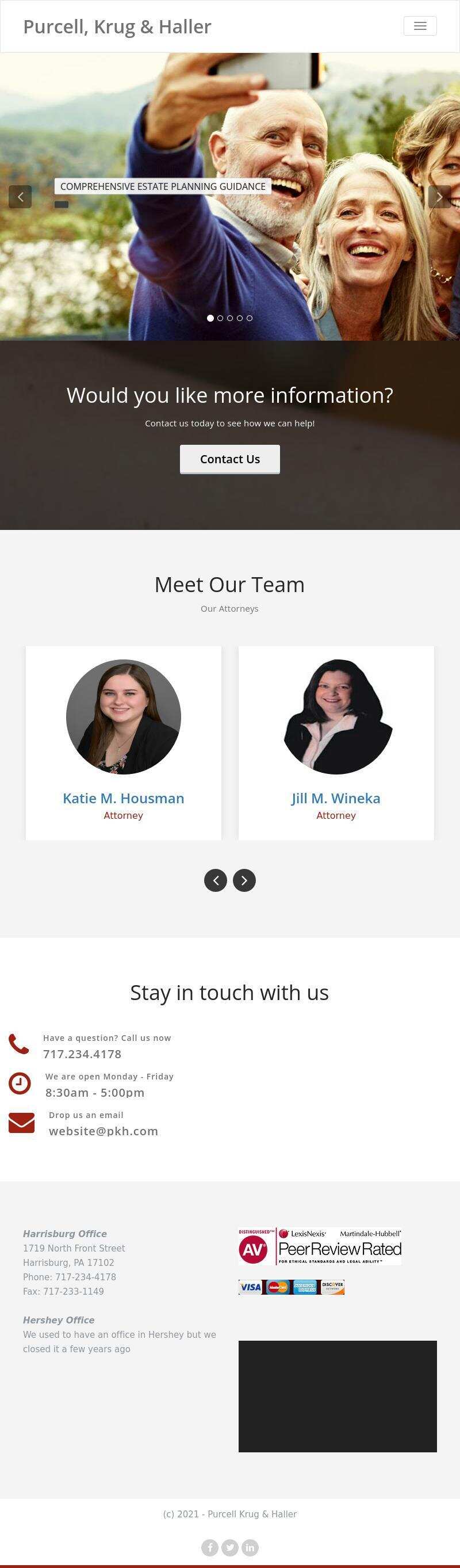 Purcell, Krug & Haller - Hershey PA Lawyers