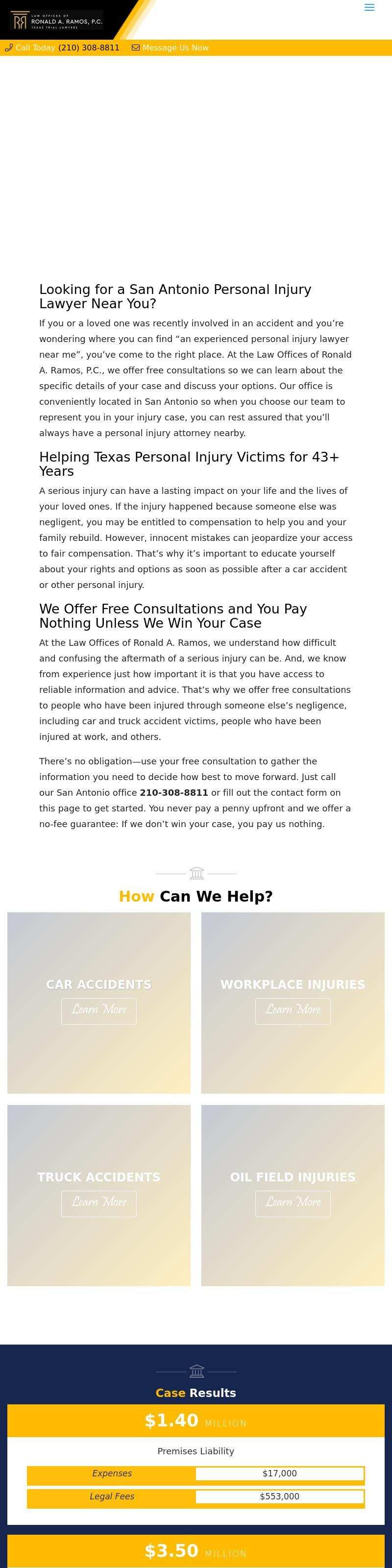Law Offices of Ronald A. Ramos, P.C. - San Antonio TX Lawyers